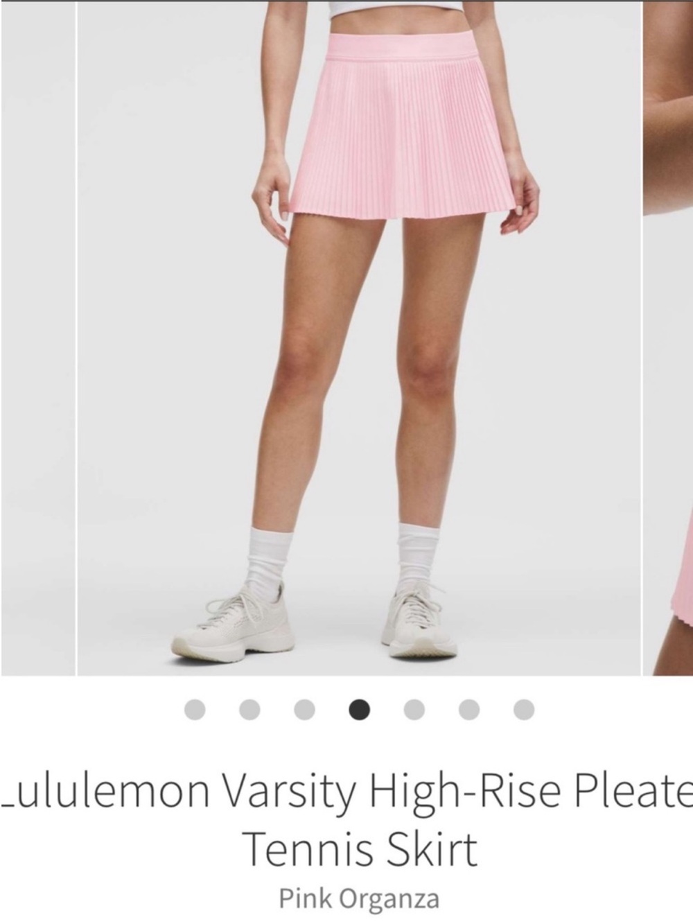 NWT Lululemon Varsity High Rise Pleaded Tennis Skirt Pink Organza Sz 6